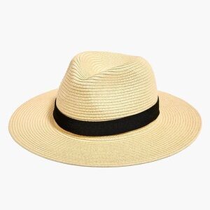 J. Crew Factory Straw Hat with Black Band